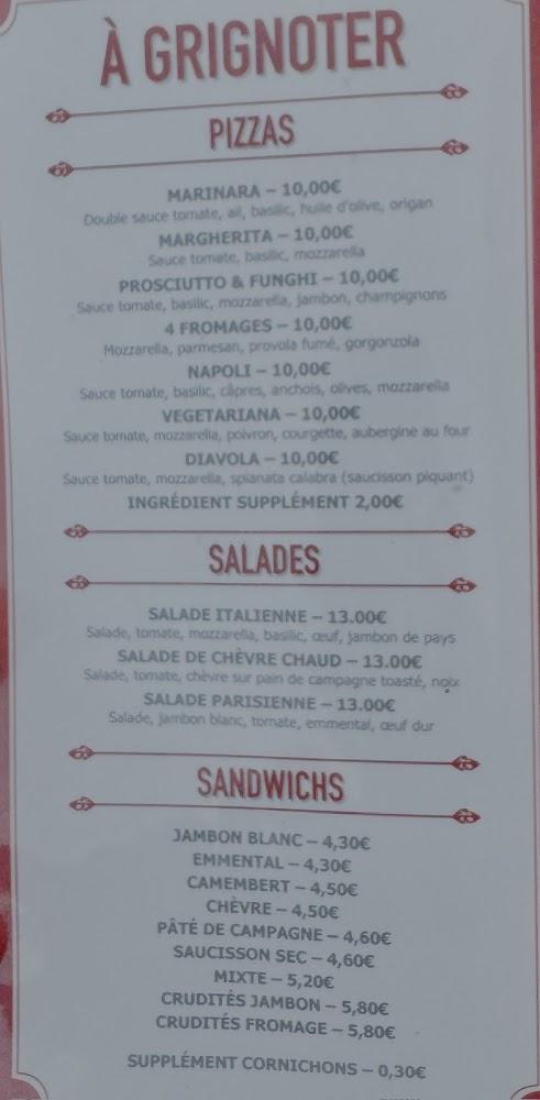 La Plaine - Menu Image 1